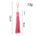 15cm Popular PU Leather Keychain Bag Pendant Tassel Keychain Accessories Lobster Keychain Accessories